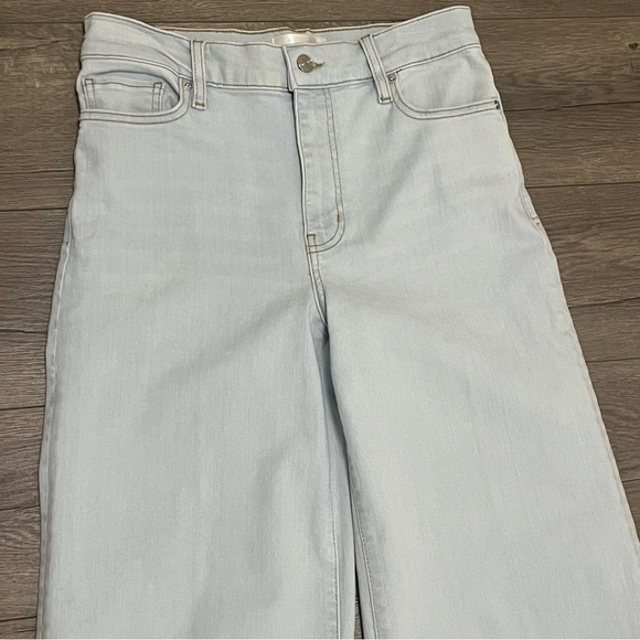 FRAME Le Slim Palazzo Jeans High Rise Wide Leg Feather Light Wash Sz 27 NWT $278 - Picture 5 of 11